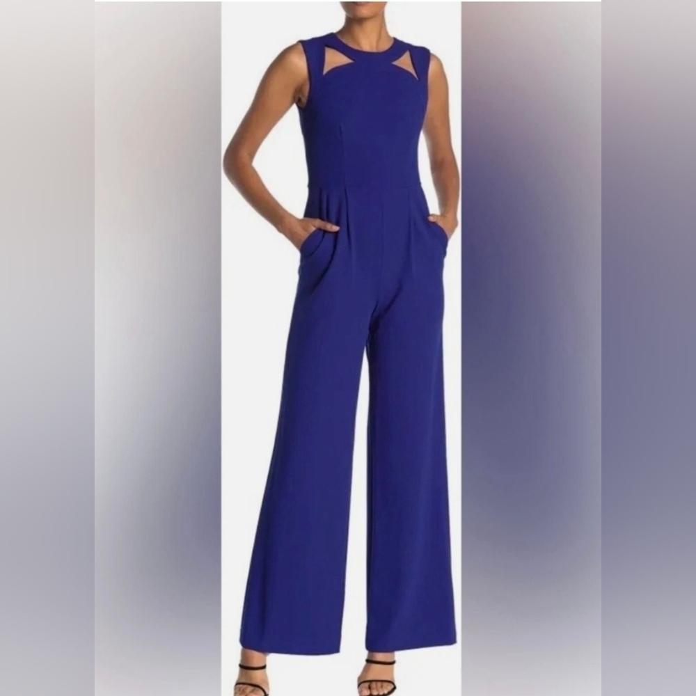 Calvin Klein Blue Sleeveless Jumpsuit With POCKETS 😍